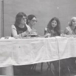 This photo was taken at the 1976 National Association of Women and the Law (NAWL) conference - possibly its first national conference. The forum was to mark the beginning of the United Nations Decade for Women. Panellists include Evelyn Gigantes, Lynne Kaye, Laurell Ritchie, Cathy Morrison, and Helen Levine.