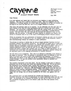 thumbnail of Cayenne – Goodbye Letter – July 1989