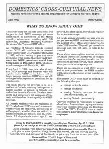 thumbnail of Domestics’ Cross-Cultural News – April 1990