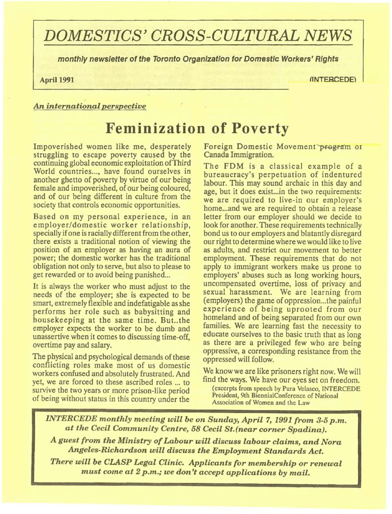 thumbnail of Domestics’ Cross-Cultural News – April 1991