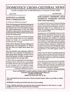 thumbnail of Domestics’ Cross-Cultural News – April 1992