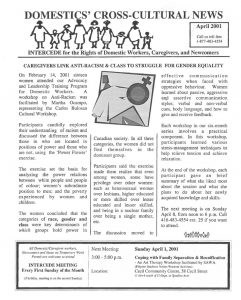 thumbnail of Domestics’ Cross-Cultural News – April 2001