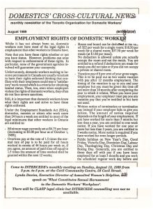 thumbnail of Domestics’ Cross-Cultural News – August 1989