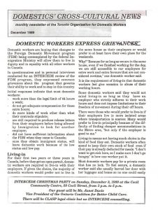 thumbnail of Domestics’ Cross-Cultural News – December 1989