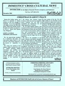 thumbnail of Domestics’ Cross-Cultural News – December 2001