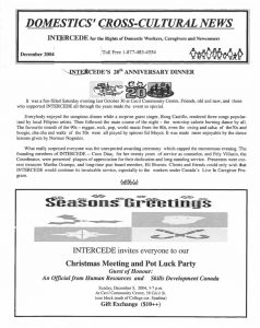 thumbnail of Domestics’ Cross-Cultural News – December 2004