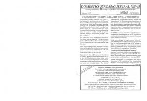 thumbnail of Domestics’ Cross-Cultural News – February 1997