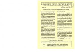 thumbnail of Domestics’ Cross-Cultural News – January 1994