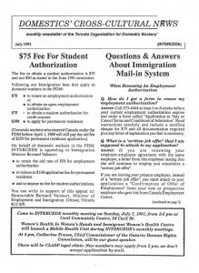 thumbnail of Domestics’ Cross-Cultural News – July 1991