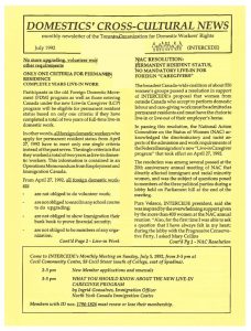 thumbnail of Domestics’ Cross-Cultural News – July 1992