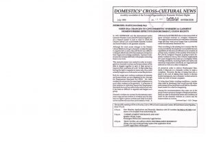 thumbnail of Domestics’ Cross-Cultural News – July 1993