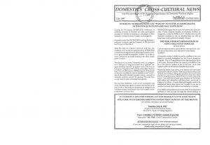 thumbnail of Domestics’ Cross-Cultural News – July 1997