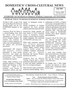 thumbnail of Domestics’ Cross-Cultural News – July 2001