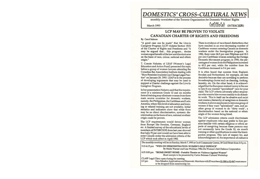 thumbnail of Domestics’ Cross-Cultural News – March 1993