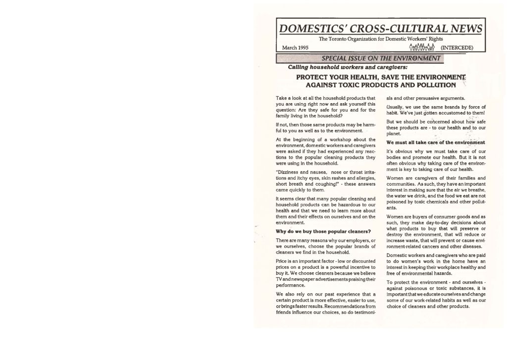 thumbnail of Domestics’ Cross-Cultural News – March 1995