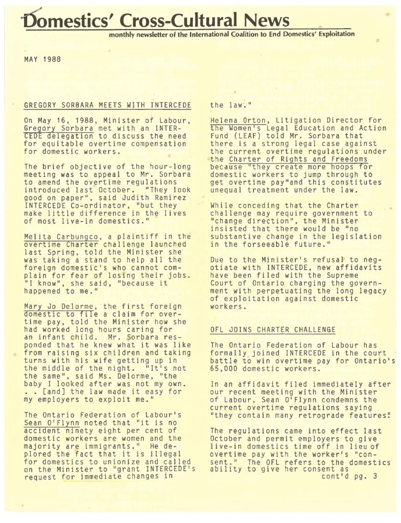 thumbnail of Domestics’ Cross-Cultural News – May 1988