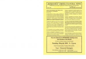 thumbnail of Domestics’ Cross-Cultural News – May 1999