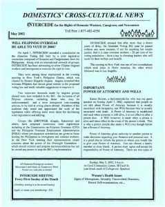 thumbnail of Domestics’ Cross-Cultural News – May 2002