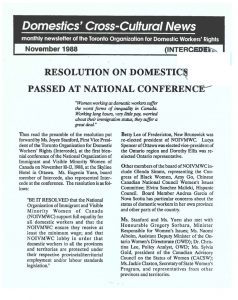 thumbnail of Domestics’ Cross-Cultural News – November 1988