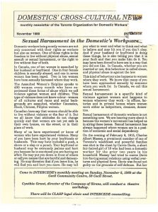 thumbnail of Domestics’ Cross-Cultural News – November 1989