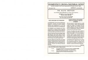 thumbnail of Domestics’ Cross-Cultural News – November 1994