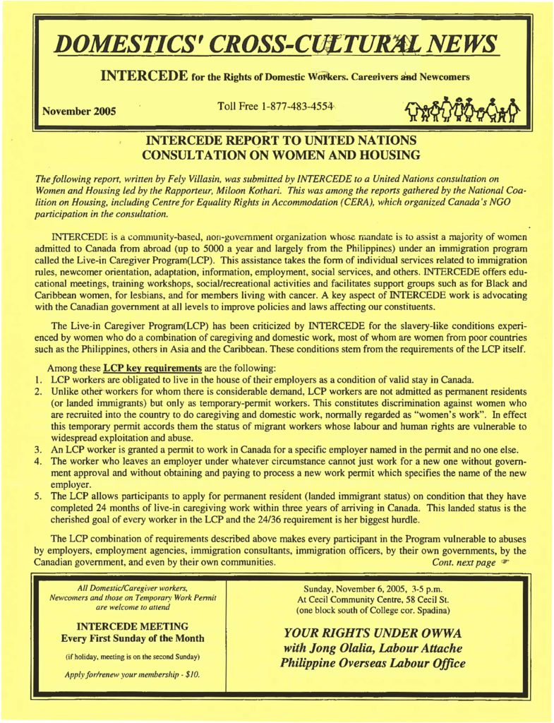 thumbnail of Domestics’ Cross-Cultural News – November 2005