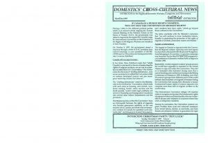 thumbnail of Domestics’ Cross-Cultural News – November/December 1997