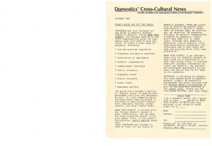 thumbnail of Domestics’ Cross-Cultural News – October 1987