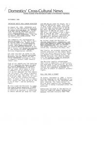 thumbnail of Domestics’ Cross-Cultural News – September 1985