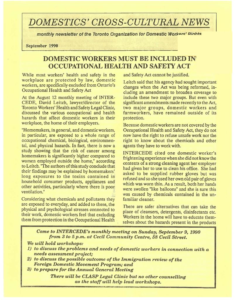 thumbnail of Domestics’ Cross-Cultural News – September 1990