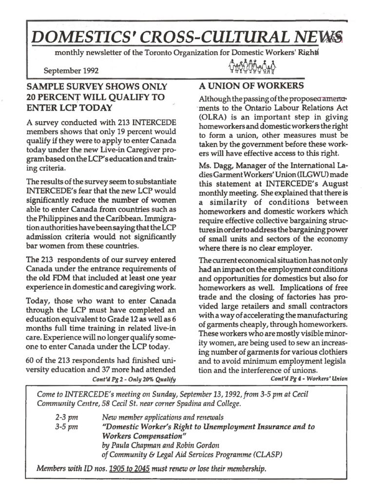 thumbnail of Domestics’ Cross-Cultural News – September 1992