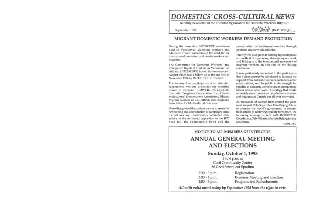thumbnail of Domestics’ Cross-Cultural News – September 1995