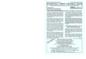 thumbnail of Domestics’ Cross-Cultural News – September 1996