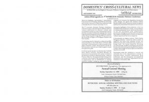 thumbnail of Domestics’ Cross-Cultural News – September 1999