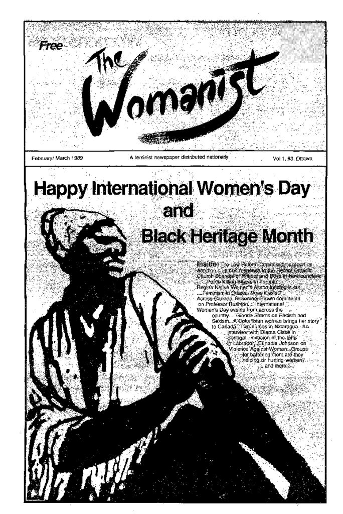 thumbnail of The Womanist – Vol. 1 Issue 3 – February/March 1989