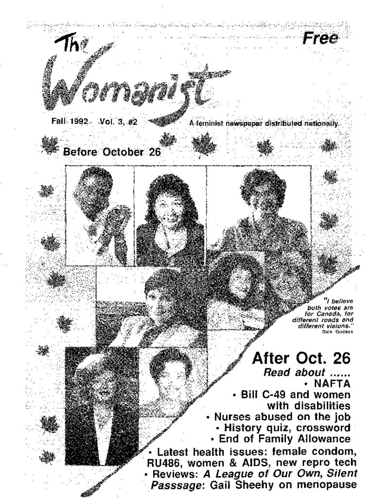 thumbnail of The Womanist – Vol. 3, Issue 2 – Fall 1992