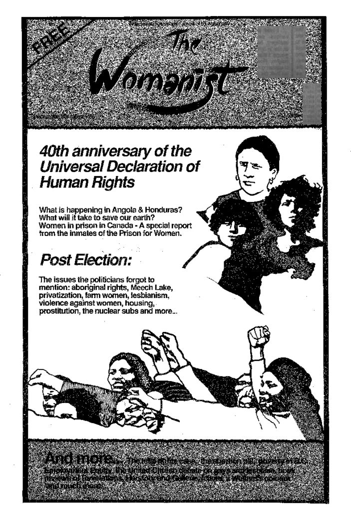 thumbnail of The Womanist – December 1988 – January 1989