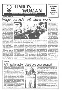 thumbnail of Union Woman – Vol. 6, No. 1 – November-December 1982