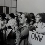 Organized Working Women builds women's support picket for Fleck strikers.