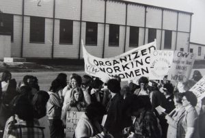 Organized Working Women was part of building the Women's Solidarity Pickets at Fleck in 1978. Buses of women from Toronto joined the women strikers who had signed with U.A.W. and were seeking a first contract.