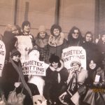 This 1978 photo of striking workers at Puretex Knitting was part of the Organized Working Women Archives. OWW held solidarity pickets and actions in support of these striking women seeking better working conditions and pay.