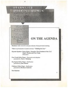 thumbnail of Organized Working Women 1988 General Meeting and Policy Papers