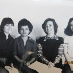 This 1978 photo of the Newspaper Committee for Union Woman shows members (l to r) Barbara Cameron, Tina Cartwright, Lynn Spink, and Susan Selde. Val Pakota, Mary Ellen Marus, and Joy Craig were absent when the photo was taken.