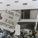 This undated photo from the Organized Working Women Archives (City of Toronto) was taken at a Toronto International Women's Day March.