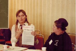 President Sue Craig leads a workshop organized by OWW.