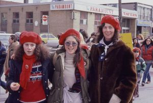 Members of The Red Berets at Toronto International Women's Day, March 7, 1981.