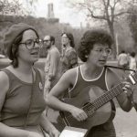 The Red Berets perform at Control of Our Bodies Rally, Queen's Park (Toronto), May 16, 1982.