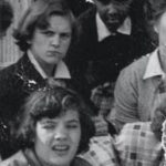 Still from the film "Until Someone Listens" depicting a black and white archival image of white women who were institutionalized in the 20th century.