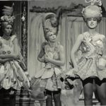 Photo of Janice Hladki, Johanna Householder, and Louise Garfield performing as The Clichettes in She-Devils of Niagara at Factory Theatre in Toronto. Photo: Ben Lechtman Photography.