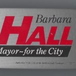 A lawyer and social activist, Barbara Hall was elected as Mayor of the pre-amalgamation City of Toronto in 1994, but in 1997, lost the election to Mel Lastman, the first Mayor of the new mega-city.